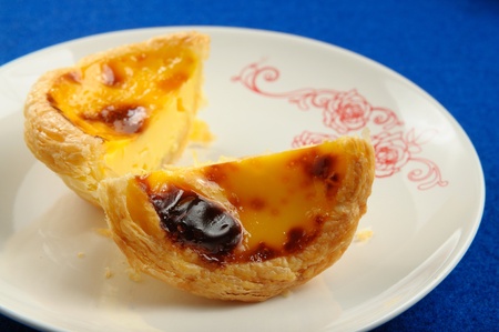 egg tart, sweet and delicious dessert eating with coffeeの写真素材