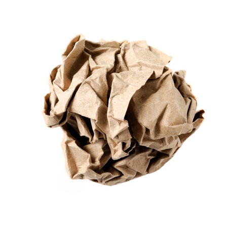 paper ball isolate on whiteの写真素材