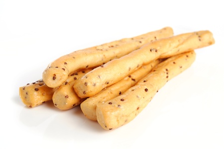 tasty biscuit sticks isolate on white background
