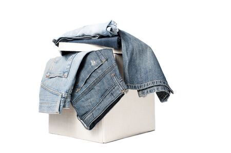many jeans contain in the box の写真素材
