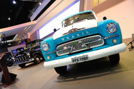NONTHABURI, THAILAND - MARCH 26: The 1960 Chevrolet Brazilian Built Pickup in the 32nd Bangkok International Motor Show on March 26, 2011 in Nonthaburi, Thailand.のeditorial素材