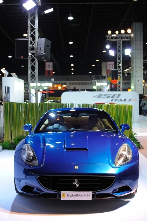 NONTHABURI, THAILAND - MAY 21  The Ferrari California in Supercar   Import car Show on May 21, 2011 in Nonthaburi, Thailand  のeditorial素材
