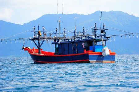 Squid Fishing Boat, Andaman, Thailand