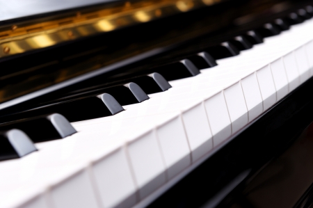 Closeup piano keysの写真素材