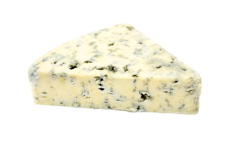 blue cheese isolated on white backgroundの写真素材
