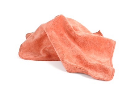 isolate orange towel on white background