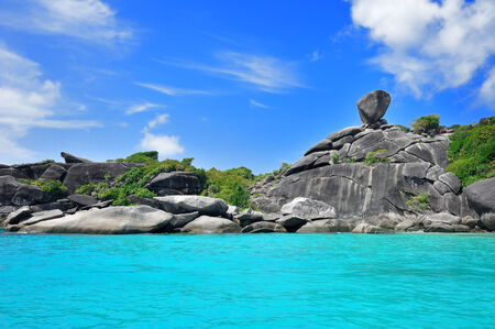 Landmark of Similan islands national park in Phuket, Thailand.の写真素材