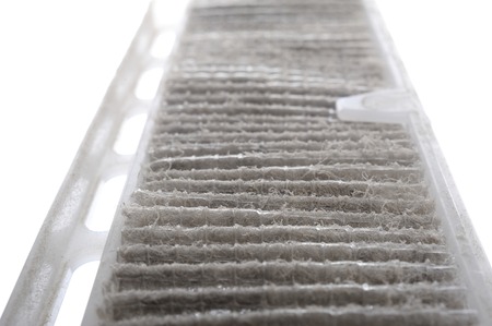 closeup very dirty air conditioner filterの写真素材