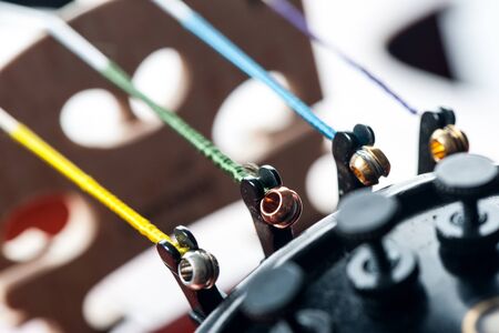 abstract macro shot of classic violinの写真素材