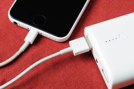white power bank for charging mobile devices