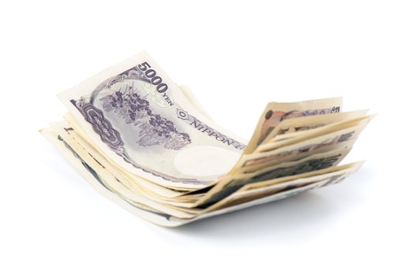 Japanese currency notes , Japanese Yenの写真素材