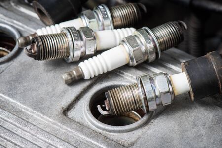 used spark plugs with soot