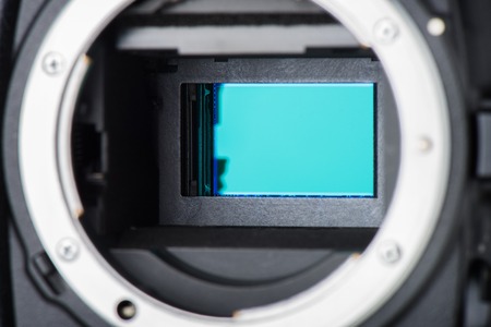 closeup clean camera sensor (CCD or Cmos)の写真素材