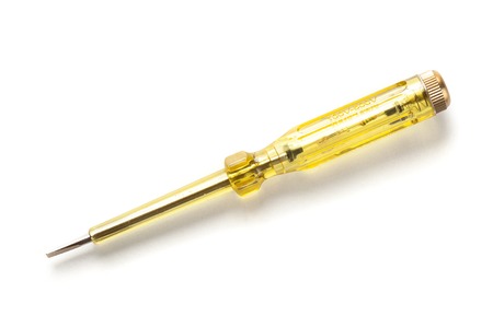 electrical tester screwdriver isolated on white background