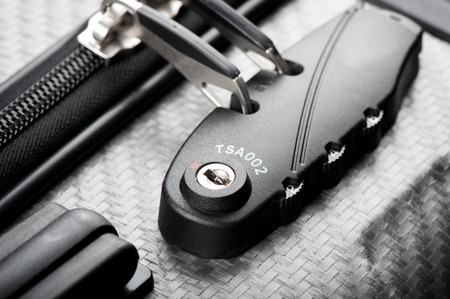 Luggage with TSA (Transportation Security Administration) Accepted Combination Lockの写真素材