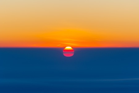 sunrise in the winter morningの写真素材