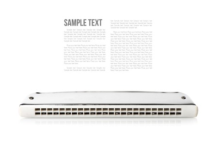 isolate harmonica on white background