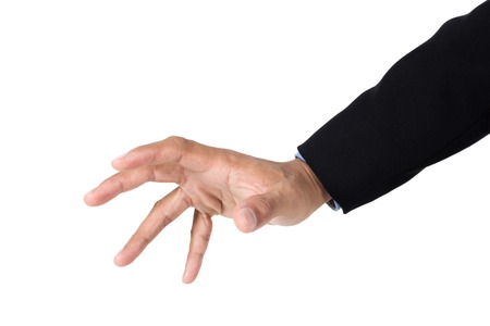 businessman's hand isolated on white background