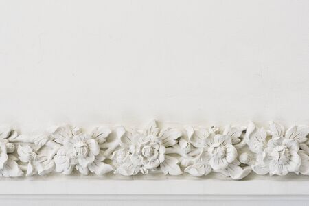 traditional Thai-Chinese style carving of flowers
