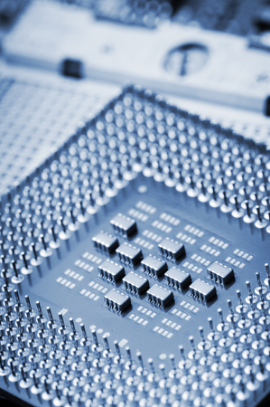 closeup details of Central Processing Unit (CPU)