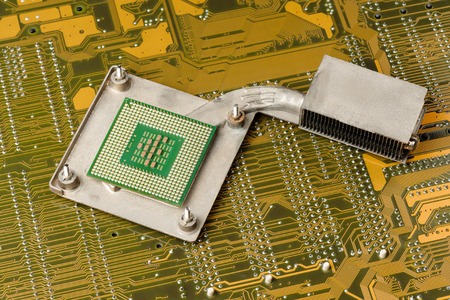 Central Processing Unit (CPU) on heatsink (cooler)