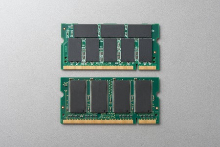 closeup details of computer memory (RAM)