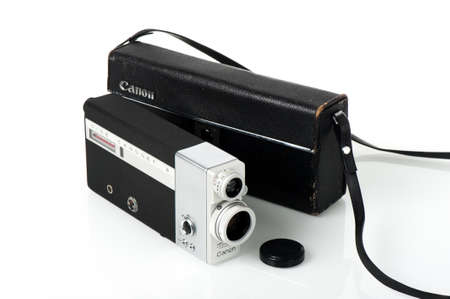 BANGKOK, THAILAND - FEBRUARY 02, 2015: The CINE CANONET 8, 8mm movie camera from Canon.のeditorial素材