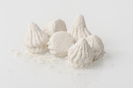 white clay filler or soft-prepared chalk or clay rich in aluminaの写真素材