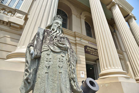 BANGKOK, THAILAND - FEBRUARY 19, 2015: Statue of chinese man at Wat Phra Kaew in Bangkok, Thailand.のeditorial素材