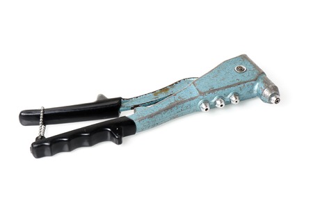 pop rivet gun isolated on white backgroundの写真素材