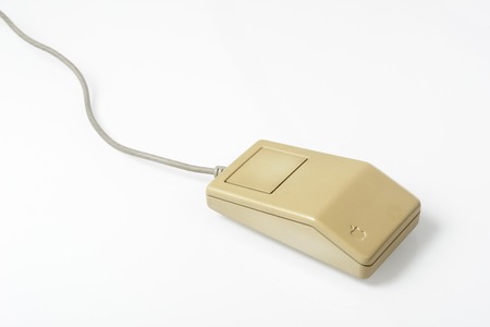 BANGKOK, THAILAND - MAY 05, 2015: The Apple Desktop Bus Mouse on white background.
