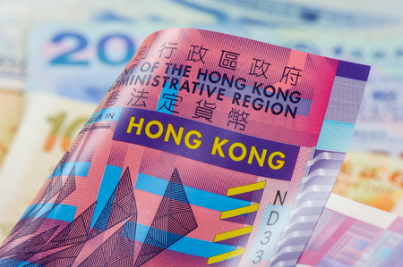 closeup Hong Kong Dollar billsの写真素材