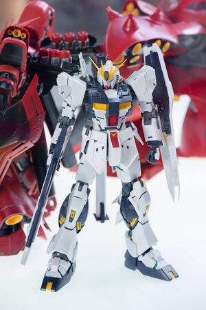 CHONBURI, THAILAND - MAY 17, 2015: Closeup MSN-06S Sinanju Stein Ver. Ka model at J-Park Sriracha.