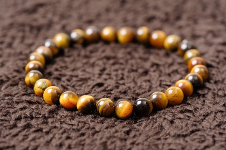 jewelry with natural semiprecious stones braceletの写真素材