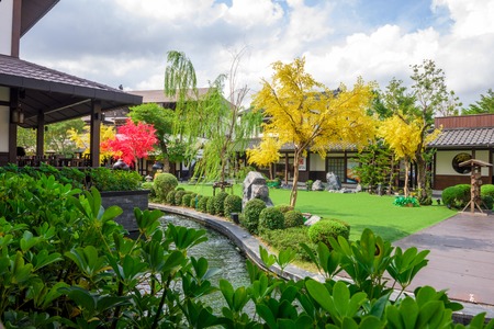 CHONBURI, THAILAND - JANUARY 15, 2016: The JPark Nihon Mura Sriracha. The JPark is shopping mall which decoration in Japanese style.のeditorial素材