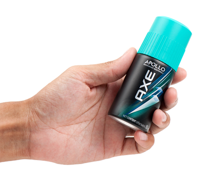BANGKOK, THAILAND - FEBRUARY, 2016. The AXE Apollo Deodorant Bodyspray for men in Thailand.のeditorial素材