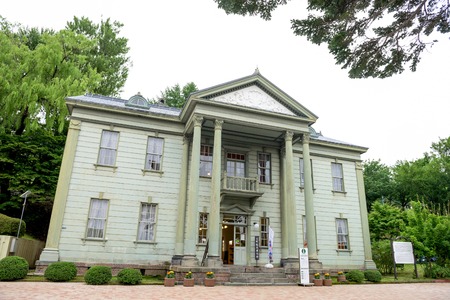 HOKKAIDO, JAPAN - JULY 19, 2015: Hakodate City Museum of Photographic History in Motomachi park in Hakodate, Hokkaido, Japan.のeditorial素材