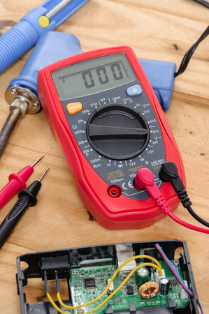 digital multimeter or multitester or Volt-Ohm meter, an electronic measuring instrument that...
