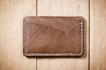 men's accessory, handmade minimalist brown leather wallet