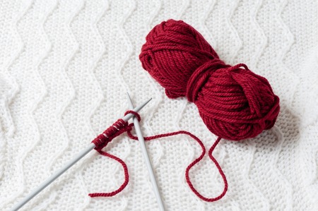 Knitting product, knitting equipment, knitting wool yarnの写真素材