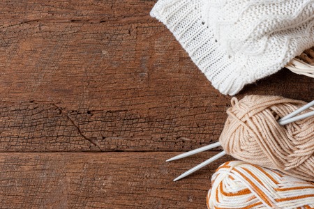 Knitting product, knitting equipment, knitting wool yarnの写真素材