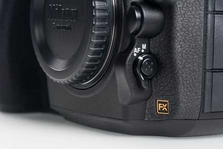 BANGKOK, THAILAND - SEPTEMBER 30, 2014: FX on Nikon D810 camera body, FX is on the Nikon's camera...