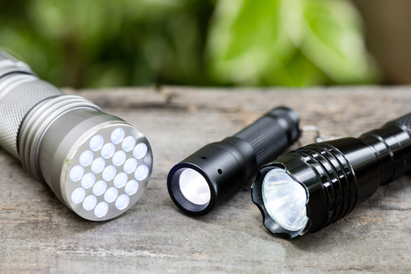 pocket flashlight for Everyday Carry (EDC), shallow depth of fieldの写真素材