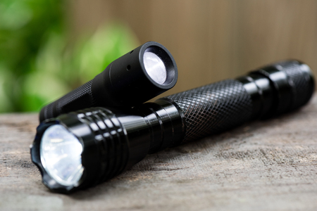 pocket flashlight for Everyday Carry (EDC), shallow depth of field