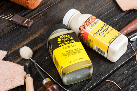 BANGKOK, THAILAND - SEPTEMBER 2016, 05: Fiebing's products for leather work.のeditorial素材