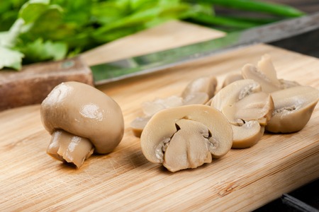 Heap of Champignon mushrooms. Preparing the Champignon mushrooms for cooking.の写真素材