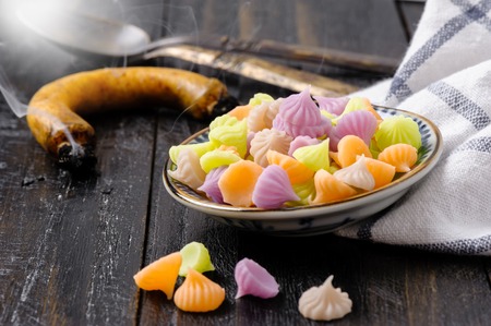 Aalaw or Alua, Thai traditional candy sweet dessertの写真素材