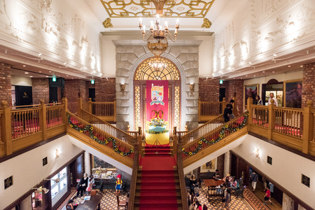 HOKKAIDO, JAPAN - JULY 22, 2015: Inside the Ishiya Chocolate Factory and Shiroi Kohibito Park in Sapporo, Hokkaido, Japan.のeditorial素材