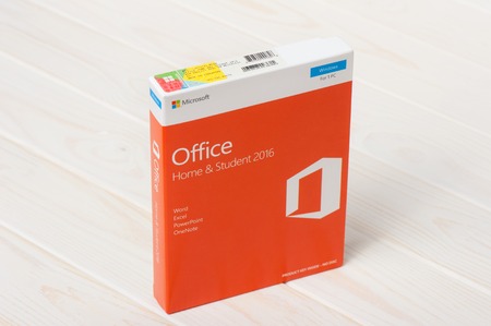 BANGKOK, THAILAND - DECEMBER 20, 2016: The retail box of Microsoft Office Home & Student 2016....