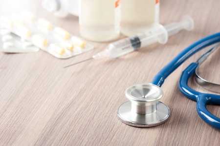 abstract stethoscope background, healthcare and medical conceptの写真素材